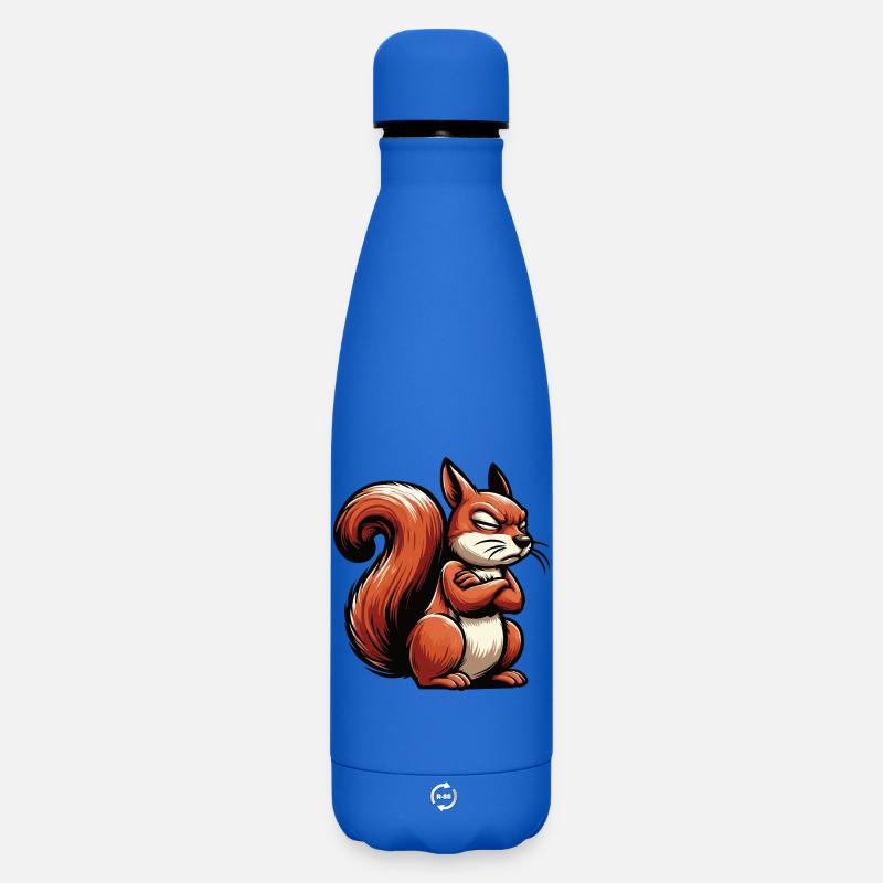 Eichhörnchen Eichhorn Eichhörnchenliebhaber Nager - Matte Panorama Thermosflasche 500 ml - Königsblau