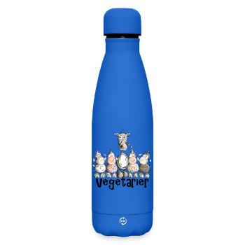 Vegetarier Wolf - Matte Thermosflasche 500 ml - Königsblau - Vorne