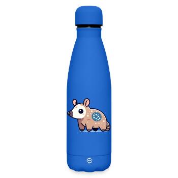 Sternflecken-Opossum: Kosmischer Sammler - Matte Thermosflasche 500 ml - Königsblau - Vorne