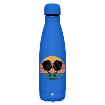 Pickleball - Matte Insulated Water Bottle 500 ml - royal blue - Front