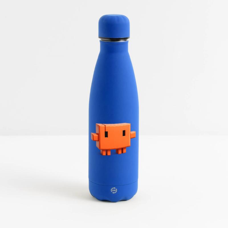 Claude Code Pixel 3D Mascot Cute Dev Sticker Matte Insulated Water Bottle 500 ml