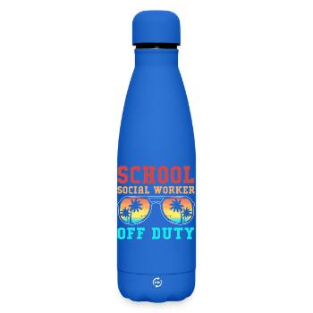 Travailleur social Pédagogue social Travailleur social - Bouteille isotherme SOFT TOUCH 500 ml - bleu roi - Devant