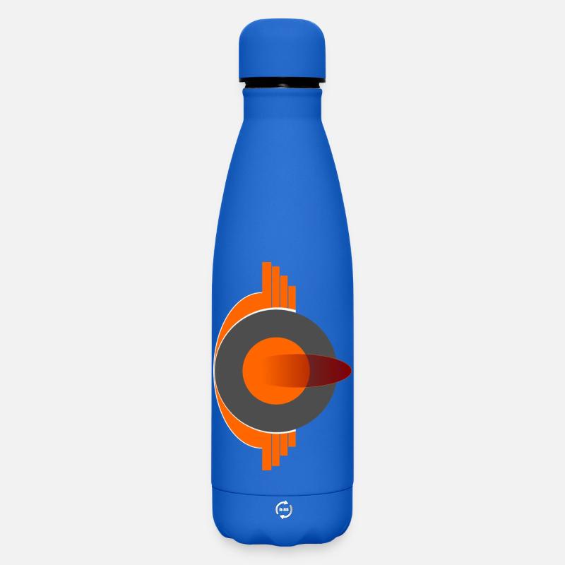 Phoenix Eye Abstraktes Logo - Matte Panorama Thermosflasche 500 ml - Königsblau
