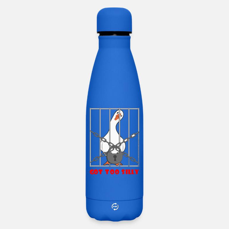 Goose – Wurde zu albern - Matte Thermosflasche 500 ml - Königsblau