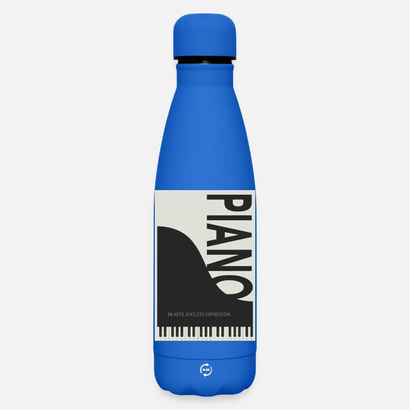 Piano – 88 Keys Endless Expression - Matte Insulated Water Bottle 500 ml - royal blue