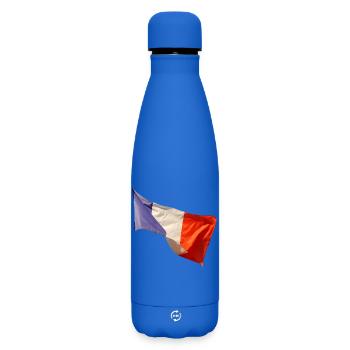Blue White Red Flag Look - Matte Insulated Water Bottle 500 ml - royal blue - Front