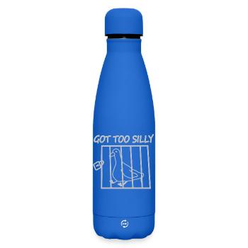 Taube im Käfig – So albern - Matte Thermosflasche 500 ml - Königsblau - Vorne