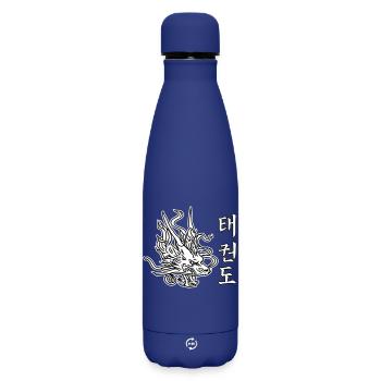 Taekwondo Drache – asiatisches Kampfsport-Design - Matte Thermosflasche 500 ml - Dunkelblau  - Vorne