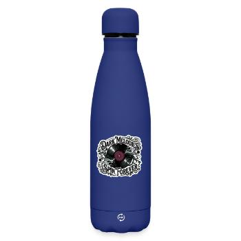 Dunkle Melodien drehen sich ewig - Matte Thermosflasche 500 ml - Dunkelblau  - Vorne
