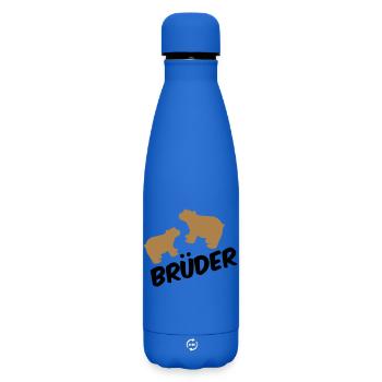 frères - Bouteille isotherme SOFT TOUCH 500 ml - bleu roi - Devant