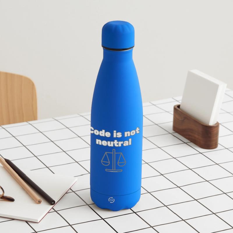 Code Is Not Neutral - Ethical Coder Statement Matte Panorama Thermosflasche 500 ml