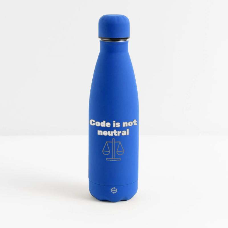 Code Is Not Neutral - Ethical Coder Statement Matte Panorama Thermosflasche 500 ml