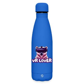 VR Bär mit Virtual Reality Brille - Matte Thermosflasche 500 ml - Königsblau - Vorne