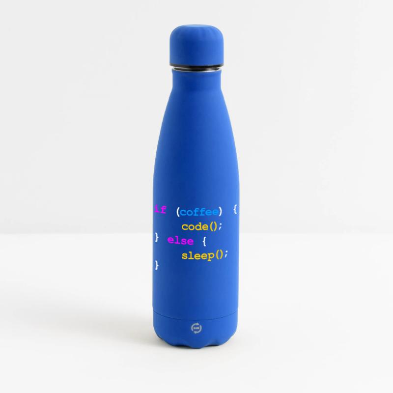 Kein Kaffee Kein Code Programmierer Informatiker Matte Thermosflasche 500 ml