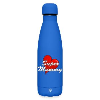 SUPER MUMMY - Matte Insulated Water Bottle 500 ml - royal blue - Front