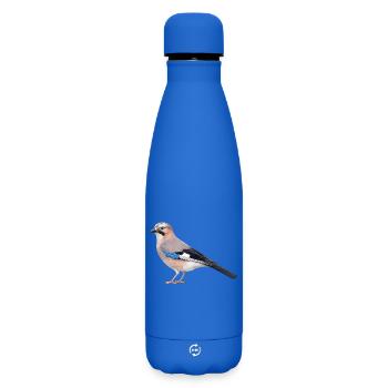 Realistischer Eichelhäher - Matte Thermosflasche 500 ml - Königsblau - Vorne