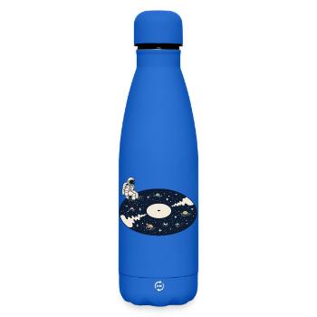Vinyle Cosmique Astronaut Space Music - Bouteille isotherme SOFT TOUCH 500 ml - bleu roi - Devant