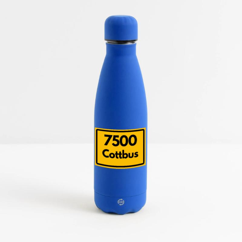 OLD POSTCODE POSTCODE RETRO 7500 COTTBUS Matte Insulated Water Bottle 500 ml