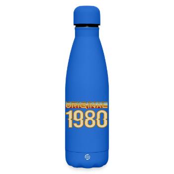 Retro 1980's First Edition - Matte Insulated Water Bottle 500 ml - royal blue - Front