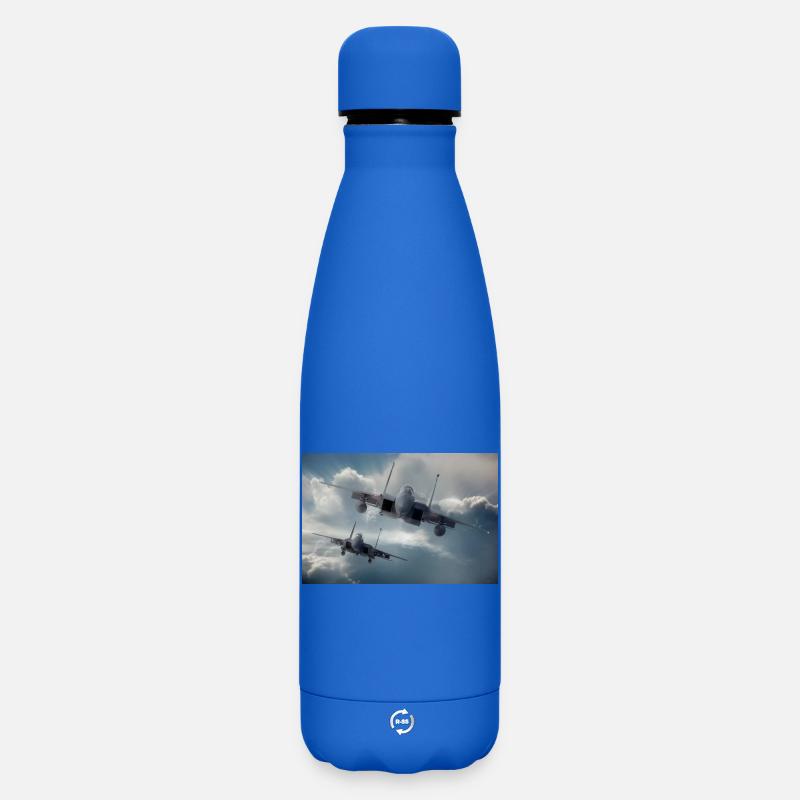 F-15 Eagle - Bouteille isotherme SOFT TOUCH 500 ml - bleu roi