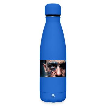 Disturbing man's face - Matte Insulated Water Bottle 500 ml - royal blue - Front