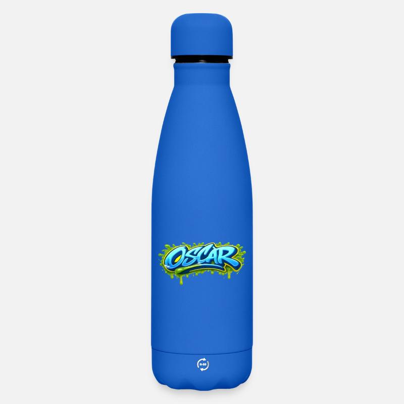 GRAFFITI NAME OSCAR FOR PERFECT GIFT PRINTABLE on - Bouteille isotherme SOFT TOUCH 500 ml - bleu roi
