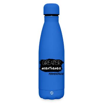 Größere Durchsetzungsfähigkeit in der Perimenopause - Matte Thermosflasche 500 ml - Königsblau - Vorne