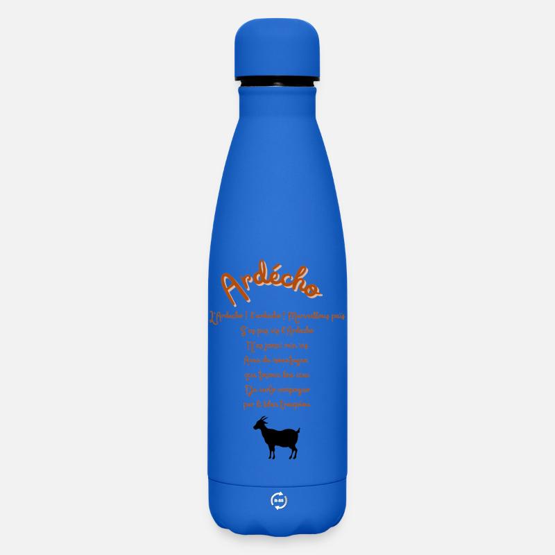 Gestaltung der Ardèche - Matte Thermosflasche 500 ml - Königsblau