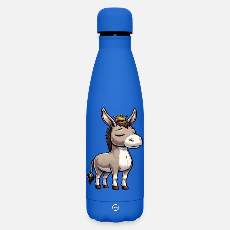 Esel Eselchen Eselhalter Muli Langohresel Muli - Matte Thermosflasche 500 ml - Königsblau