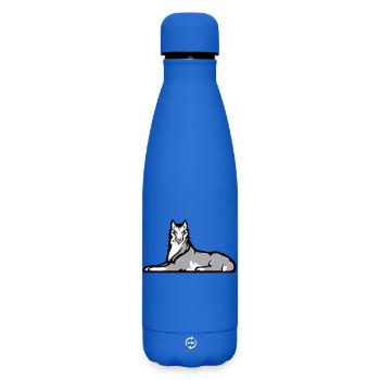Loup solitaire tchétchène - Bouteille isotherme SOFT TOUCH 500 ml - bleu roi - Devant