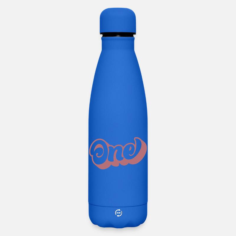 Un 1er anniversaire pour les filles de 1 an - Bouteille isotherme SOFT TOUCH 500 ml - bleu roi