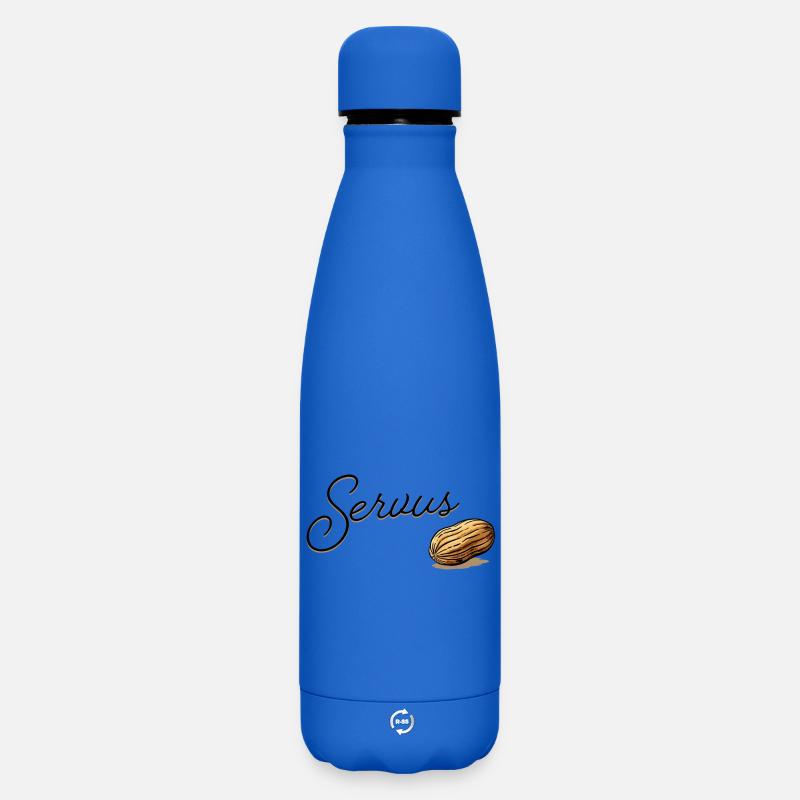 Serius Mandel Script Design - Matte Insulated Water Bottle 500 ml - royal blue