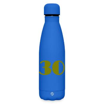 30. 30 ANS. 30e ANNIVERSAIRE. ANNIVERSAIRE 30 ANS. - Bouteille isotherme SOFT TOUCH 500 ml - bleu roi - Devant
