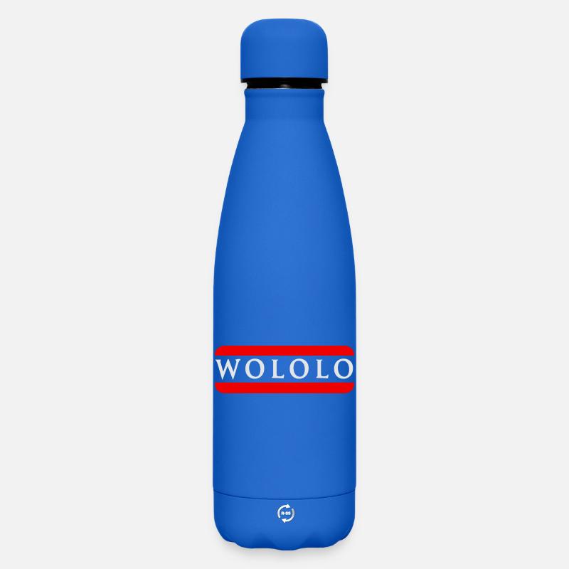 Wololo - 2a - Mobii_3 Edition - blanc - Bouteille isotherme SOFT TOUCH 500 ml - bleu roi