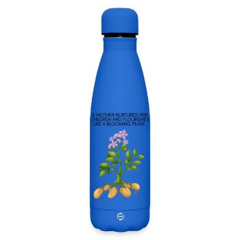 Wachsender Baum Motiv - Matte Thermosflasche 500 ml - Königsblau - Vorne