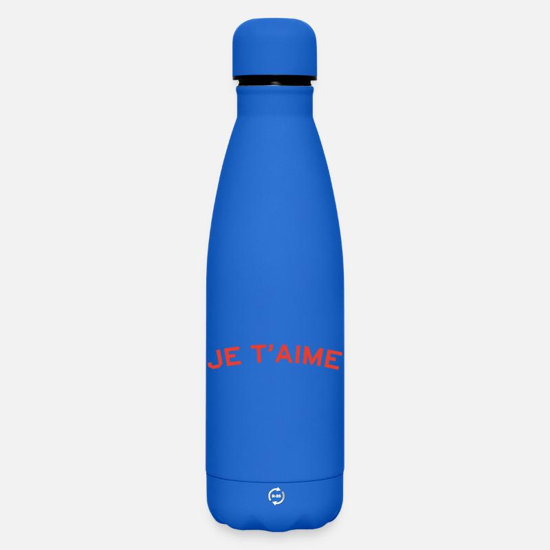 Je t’aime - Bouteille isotherme SOFT TOUCH 500 ml - bleu roi