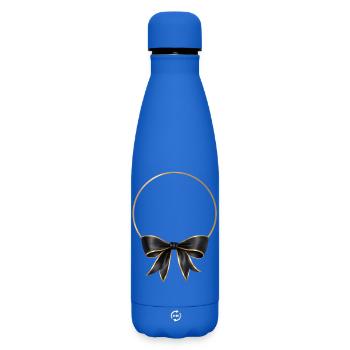 Circle Bow Black Gold - Matte Insulated Water Bottle 500 ml - royal blue - Front