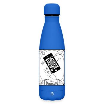Doomscroll Brainrot Smartphone Tarot - Matte Thermosflasche 500 ml - Königsblau - Vorne