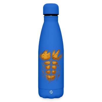 Fire Orange Muscle Structure - Matte Insulated Water Bottle 500 ml - royal blue - Front
