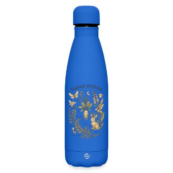 Geheimnisvolle Natur - Natura Mystica - Matte Thermosflasche 500 ml - Königsblau - Vorne