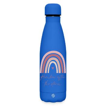Rainbow after the Storm – Hoffnung & Liebe - Matte Thermosflasche 500 ml - Königsblau - Vorne