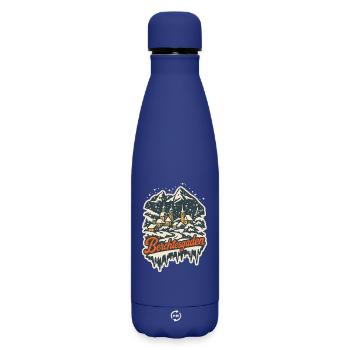 Winter in Berchtesgaden   - Matte Thermosflasche 500 ml - Dunkelblau  - Vorne