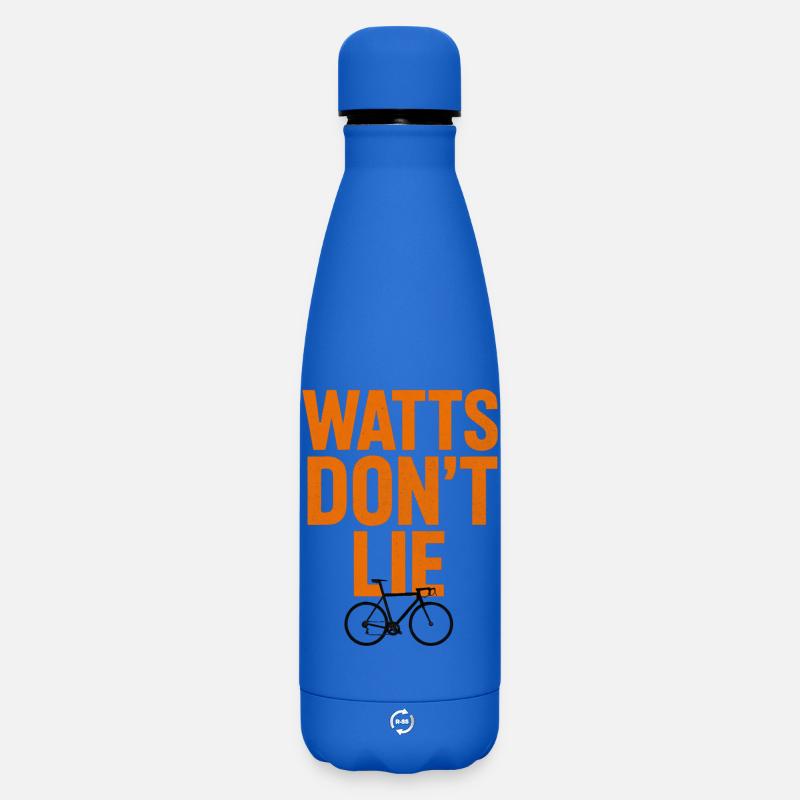 Watts ne ment pas : conception de la puissance du vélo - Bouteille isotherme SOFT TOUCH 500 ml - bleu roi