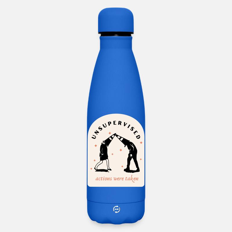 Unsupervised Actions - Matte Panorama Thermosflasche 500 ml - Königsblau