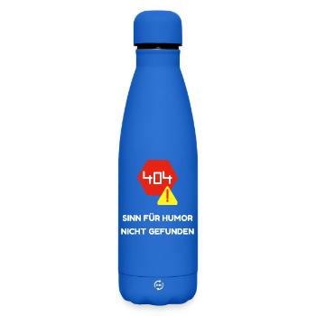 Humor im Code: Eine visuelle Fehlermeldung - Matte Thermosflasche 500 ml - Königsblau - Vorne