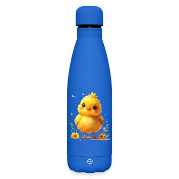 Cute chick suitable for spring - Matte Insulated Water Bottle 500 ml - royal blue - Front