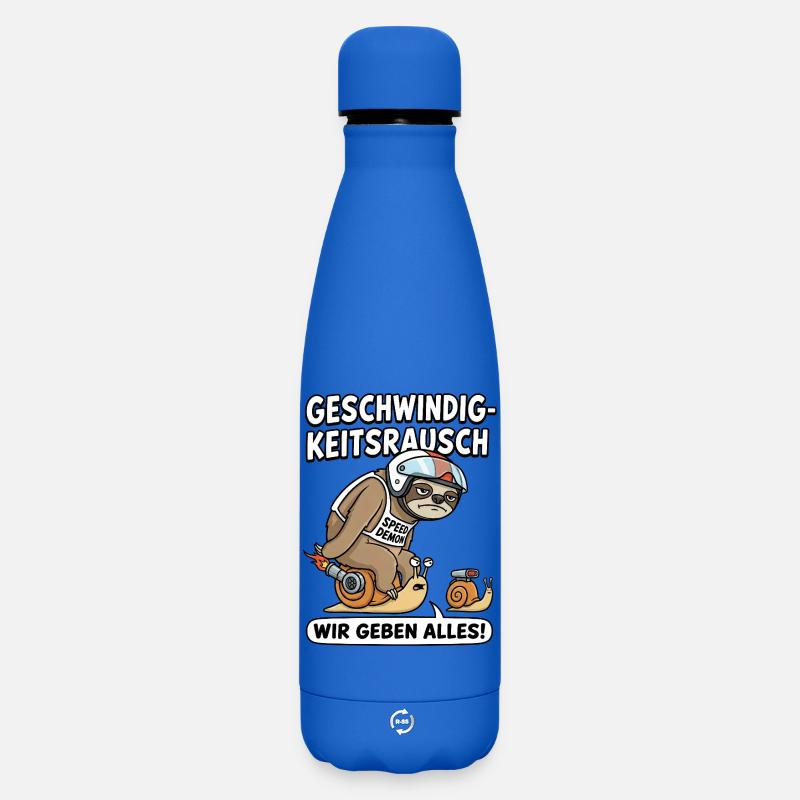Speed Rush: Fast Snail - Matte Insulated Water Bottle 500 ml - royal blue