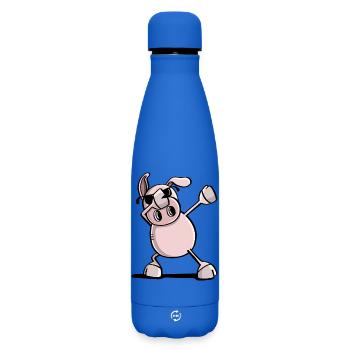 Cool Dab Dance Wutz - Dabbing Pig - Trend - Matte Insulated Water Bottle 500 ml - royal blue - Front
