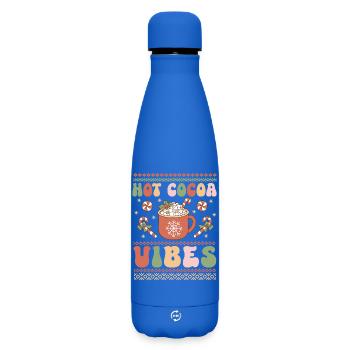 Hässlicher Weihnachtspullover - Matte Thermosflasche 500 ml - Königsblau - Vorne