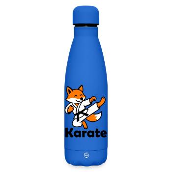 Karate Fuchs - Matte Thermosflasche 500 ml - Königsblau - Vorne